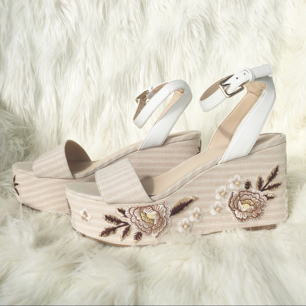 ⤵️$39 NWOT Nine West Keely Platform Wedge Sandals